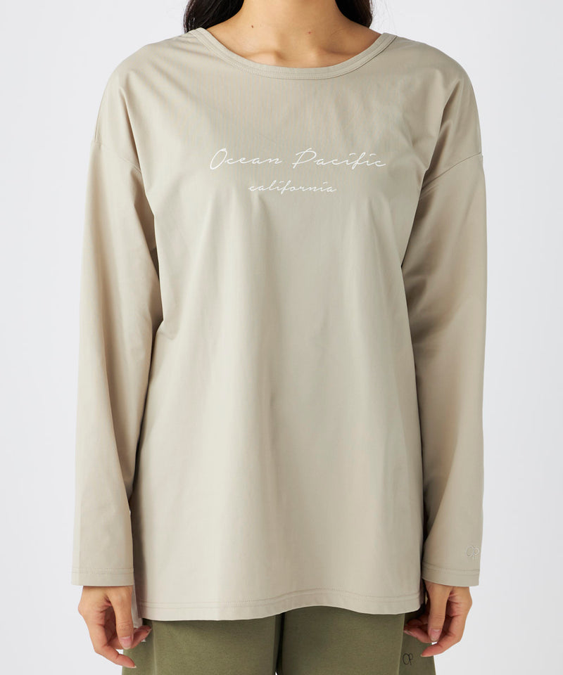 【シワになりにくい・軽量速乾・UPF50+】バックデザイン ペアテックス長袖Tシャツ